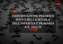 INDIVIDUAZIONE PERDENTI POSTO DELLA SCUOLA