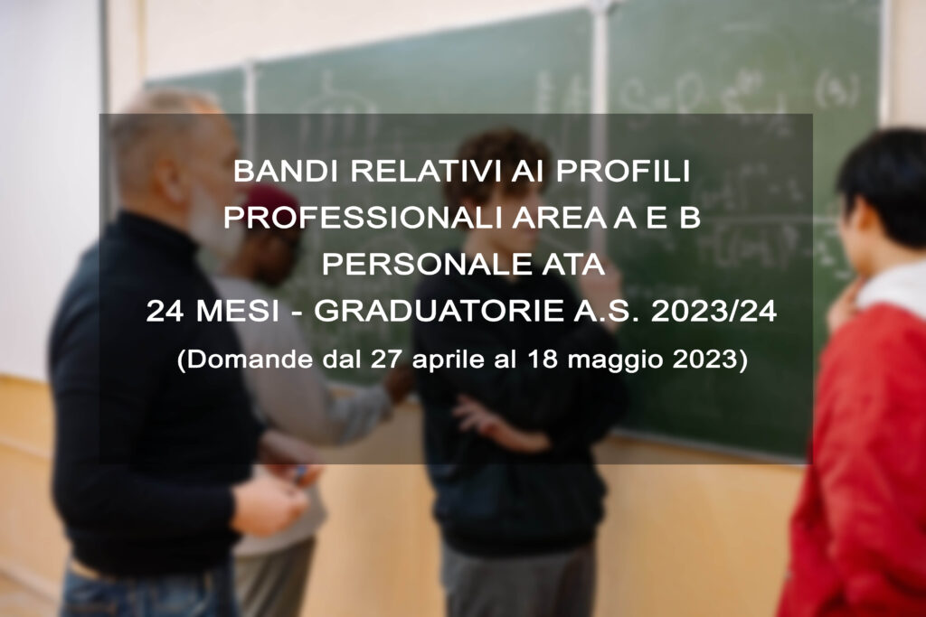 BANDI RELATIVI AI PROFILI PROFESSIONALI AREA A E B PERSONALE ATA - 24 ...