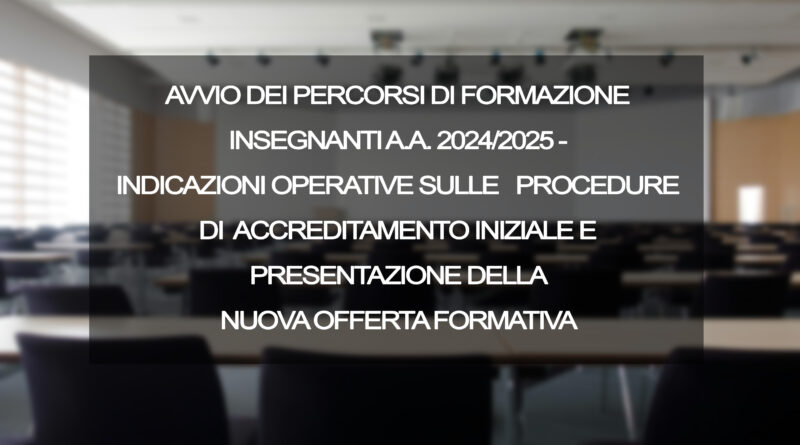 PERCORSI DI FORMAZIONE INSEGNANTI