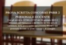 PROVA SCRITTA CONCORSO PNRR 2